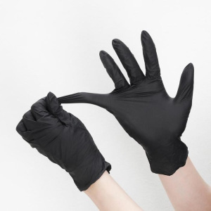 Перчатки хозяйственные нитриловые Household Gloves, текстурированные на пальцах, размер М, 3 гр, цвет чёрный Перчатки хозяйственные нитриловые Household Gloves, текстурированные на пальцах, размер М, 3 гр, цвет чёрный