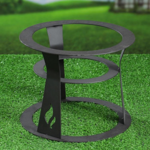 Подставка под садж "Огонек" плазменная резка, диаметр кольца 27 см Подставка под садж "Огонек" плазменная резка, диаметр кольца 27 см