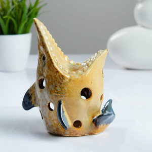 Подсвечник керамический "Осетр" 12*12*16 см Подсвечник керамический "Осетр" 12*12*16 см