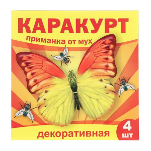 Приманка декоративная от мух "Каракурт", 4 наклейки Приманка декоративная от мух "Каракурт", 4 наклейки