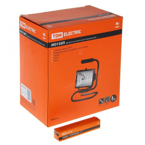 Прожектор галогенный TDM ИО150П, R7S, 150 Вт, 2700 К, IP54, переносной, чёрный Прожектор галогенный TDM ИО150П, R7S, 150 Вт, 2700 К, IP54, переносной, чёрный