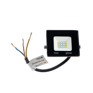 Прожектор светодиодный Gauss Elementary, 10 Вт, IP65, 6500 К, 780 Лм, холодный белый Прожектор светодиодный Gauss Elementary, 10 Вт, IP65, 6500 К, 780 Лм, холодный белый