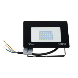 Прожектор светодиодный Gauss Elementary, 30 Вт, IP65, 6500 К, 2100 Лм, холодный белый Прожектор светодиодный Gauss Elementary, 30 Вт, IP65, 6500 К, 2100 Лм, холодный белый