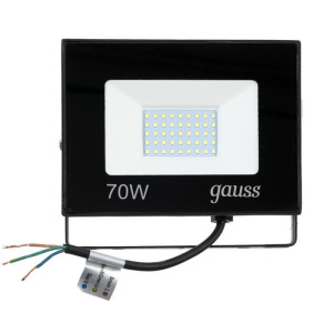 Прожектор светодиодный Gauss Elementary, 70 Вт, IP65, 6500 К, 4370 Лм, холодный белый Прожектор светодиодный Gauss Elementary, 70 Вт, IP65, 6500 К, 4370 Лм, холодный белый