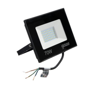 Прожектор светодиодный Gauss Elementary, 70 Вт, IP65, 6500 К, 4370 Лм, холодный белый Прожектор светодиодный Gauss Elementary, 70 Вт, IP65, 6500 К, 4370 Лм, холодный белый