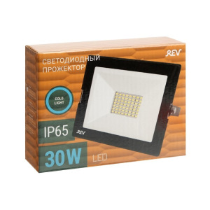 Прожектор светодиодный REV, 30 Вт, 6500 К, 2400 Лм, IP65 Прожектор светодиодный REV, 30 Вт, 6500 К, 2400 Лм, IP65