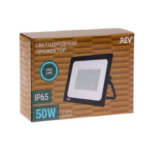 Прожектор светодиодный REV, 50 Вт, 6500 К, 4000 Лм, IP65 Прожектор светодиодный REV, 50 Вт, 6500 К, 4000 Лм, IP65