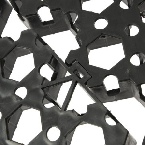 Решётка газонная, 40 × 40 × 3,5 см, чёрная Решётка газонная, 40 × 40 × 3,5 см, чёрная