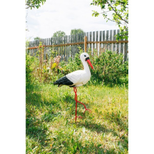 Садовая фигура "Аист", белый цвет, 86 см Садовая фигура "Аист", белый цвет, 86 см