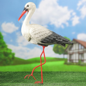 Садовая фигура "Аист", белый цвет, 86 см Садовая фигура "Аист", белый цвет, 86 см