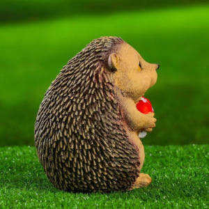 Садовая фигура "Ежик с грибами милый" 16х13х11 см Садовая фигура "Ежик с грибами милый" 16х13х11 см