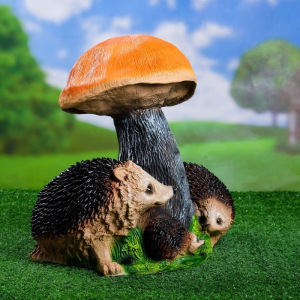 Садовая фигура "Гриб подосиновик с ежами" 27*37*37 см Садовая фигура "Гриб подосиновик с ежами" 27*37*37 см