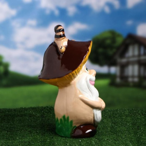 Садовая фигура "Гриб Старичок-боровичок", керамика, 35 см Садовая фигура "Гриб Старичок-боровичок", керамика, 35 см