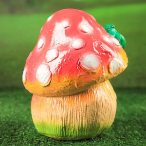 Садовая фигура "Гриб улыбка", разноцветный, 23 см Садовая фигура "Гриб улыбка", разноцветный, 23 см