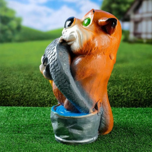 Садовая фигура "Кот рыбак средний" 41х23х18см Садовая фигура "Кот рыбак средний" 41х23х18см