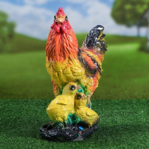 Садовая фигура "Курица", белый цвет, 32 см, микс Садовая фигура "Курица", белый цвет, 32 см, микс