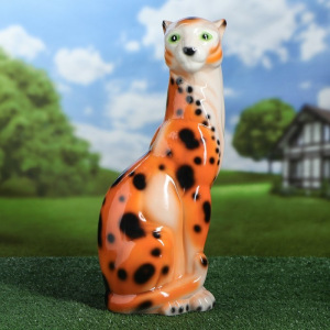 Садовая фигура "Леопард" глянец, 51 см Садовая фигура "Леопард" глянец, 51 см