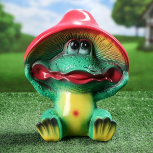 Садовая фигура "Лягушка Гриб", разноцветный, 29 см Садовая фигура "Лягушка Гриб", разноцветный, 29 см
