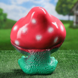 Садовая фигура "Лягушка Гриб", разноцветный, 29 см Садовая фигура "Лягушка Гриб", разноцветный, 29 см