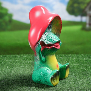 Садовая фигура "Лягушка Гриб", разноцветный, 29 см Садовая фигура "Лягушка Гриб", разноцветный, 29 см