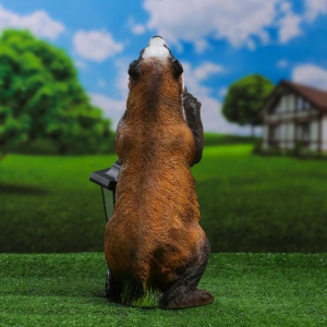 Садовый фонарь "Барсук с фонарем" 16х18х42см Садовый фонарь "Барсук с фонарем" 16х18х42см