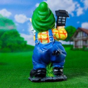 Садовый фонарь "Гном с фонарем" 24х24х52см Садовый фонарь "Гном с фонарем" 24х24х52см