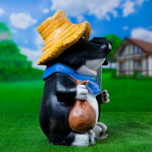 Садовый фонарь "Крот с фонарем" 42см Садовый фонарь "Крот с фонарем" 42см