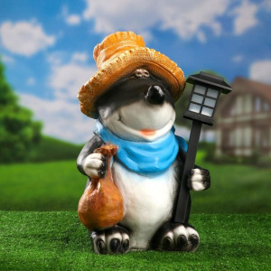 Садовый фонарь "Крот с фонарем" 42см Садовый фонарь "Крот с фонарем" 42см