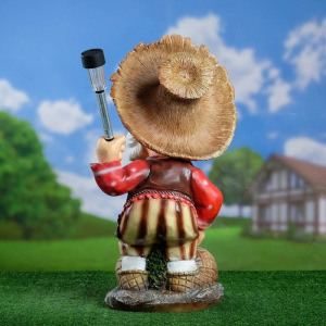 Садовый фонарь "Лесовик с фонарем" 30х36х58см Садовый фонарь "Лесовик с фонарем" 30х36х58см