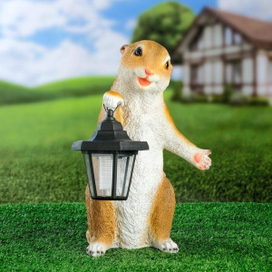 Садовый фонарь "Суслик с фонариком" 15х15х36см Садовый фонарь "Суслик с фонариком" 15х15х36см