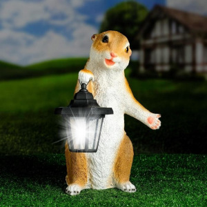 Садовый фонарь "Суслик с фонариком" 15х15х36см Садовый фонарь "Суслик с фонариком" 15х15х36см