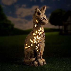 Садовый светильник "Кошка", шамот, 44 см, без элемента питания Садовый светильник "Кошка", шамот, 44 см, без элемента питания