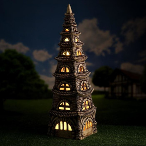 Садовый светильник "Пагода", шамот, 80 см, без элемента питания Садовый светильник "Пагода", шамот, 80 см, без элемента питания