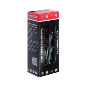 Саморез 4,8х70 кровельный, винно-красный, RAL 3005, уп. 30 шт. с окном Саморез 4,8х70 кровельный, винно-красный, RAL 3005, уп. 30 шт. с окном