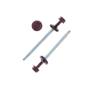 Саморез 4,8х70 кровельный, винно-красный, RAL 3005, уп. 30 шт. с окном Саморез 4,8х70 кровельный, винно-красный, RAL 3005, уп. 30 шт. с окном