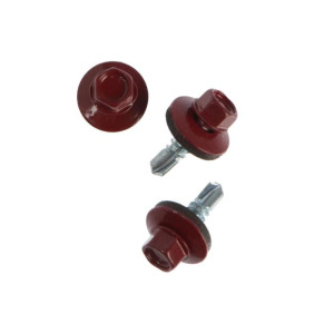 Саморез 5,5х19 кровельный, красно-коричневый RAL 3011, ведро, в упаковке 300 шт. Саморез 5,5х19 кровельный, красно-коричневый RAL 3011, ведро, в упаковке 300 шт.