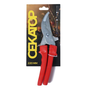 Секатор плоскостной НУ, 9" (23 см), покрытие блестящий цинк, пластиковые ручки Секатор плоскостной НУ, 9" (23 см), покрытие блестящий цинк, пластиковые ручки