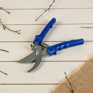 Секатор плоскостной НУ, 9" (23 см), покрытие блестящий цинк, пластиковые ручки Секатор плоскостной НУ, 9" (23 см), покрытие блестящий цинк, пластиковые ручки