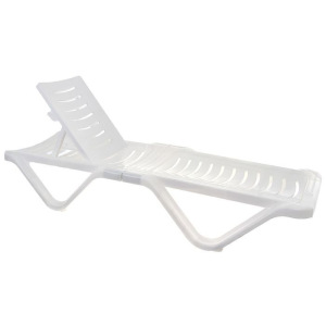 Шезлонг, размер 192 х 62 х 32, цвет белый Шезлонг, размер 192 х 62 х 32, цвет белый