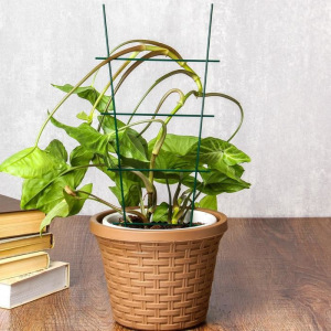 Шпалера, 40 × 20 × 0.3 см, металл, зелёная, «Лесенка» Шпалера, 40 × 20 × 0.3 см, металл, зелёная, «Лесенка»