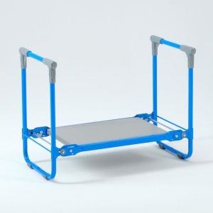 Скамейка-перевёртыш садовая складная 56х30х42,5 см, голубая, макс. нагр. 100 кг, с мягким Скамейка-перевёртыш садовая складная 56х30х42,5 см, голубая, макс. нагр. 100 кг, с мягким