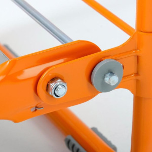 Скамейка-перевёртыш садовая складная 56х30х42,5 см, оранжевая, макс. нагр. 100 кг, с мягким Скамейка-перевёртыш садовая складная 56х30х42,5 см, оранжевая, макс. нагр. 100 кг, с мягким