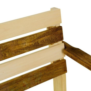 Скамейка с подлокотником "Зебра", нераскладная, наличник, 120х55х90см Скамейка с подлокотником "Зебра", нераскладная, наличник, 120х55х90см