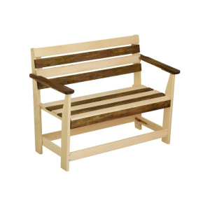 Скамейка с подлокотником "Зебра", нераскладная, наличник, 120х55х90см Скамейка с подлокотником "Зебра", нераскладная, наличник, 120х55х90см