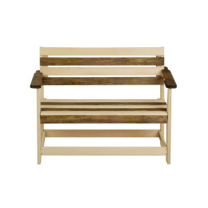 Скамейка с подлокотником "Зебра", нераскладная, наличник, 120х55х90см Скамейка с подлокотником "Зебра", нераскладная, наличник, 120х55х90см