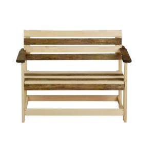 Скамейка с подлокотником "Зебра", нераскладная, наличник, 140х55х90см Скамейка с подлокотником "Зебра", нераскладная, наличник, 140х55х90см