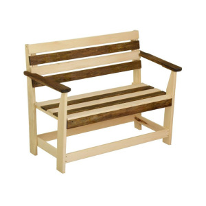 Скамейка с подлокотником "Зебра", нераскладная, наличник, 160х55х90см Скамейка с подлокотником "Зебра", нераскладная, наличник, 160х55х90см