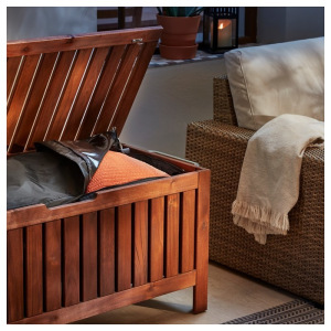 Скамья с ящиком ЭПЛАРО, коричневая морилка Скамья с ящиком ЭПЛАРО, коричневая морилка