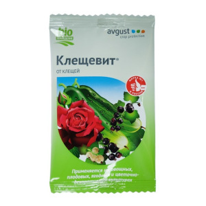Средство от клещей на всех культурах и комнатных растениях Клещевит, ампула в пак., 4 мл Средство от клещей на всех культурах и комнатных растениях Клещевит, ампула в пак., 4 мл