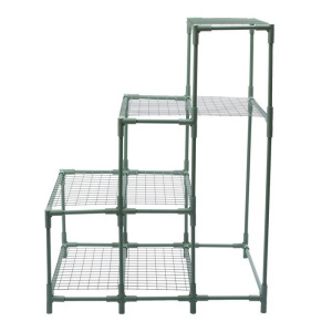Стеллаж для рассады, 4 полки (сетка), 112 × 87 × 73 см, металлический каркас d = 16 мм, без чехла, разборный, «Лесенка» Стеллаж для рассады, 4 полки (сетка), 112 × 87 × 73 см, металлический каркас d = 16 мм, без чехла, разборный, «Лесенка»